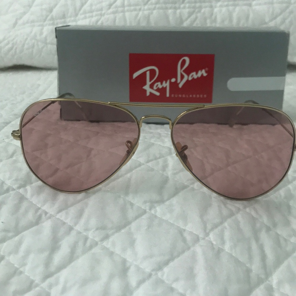 Rose And Gold Ray-Ban Aviators